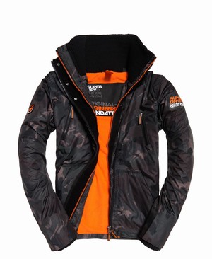 Superdry Polar SD-Windattacker Férfi Kabát Camo/Narancssárga | TJVFO0683